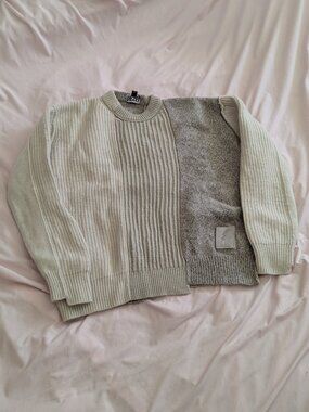Diesel Tan Patchwork K-Killeen Knit Sweater S